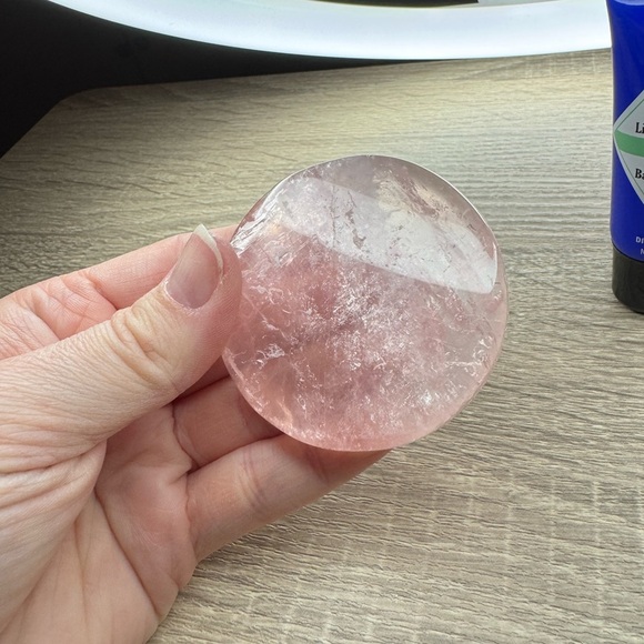Pink Rose Quartz Round Crystal - Picture 4 of 4
